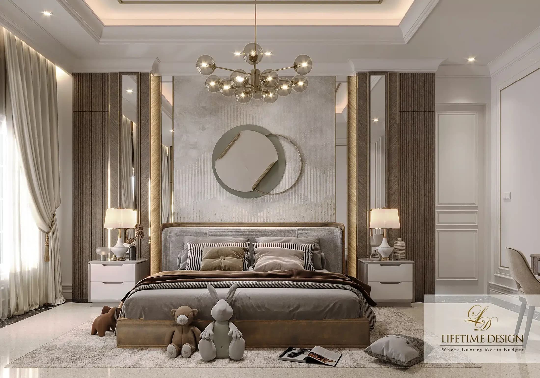 Furnitur kamar tidur dalam interior Lifetime Design