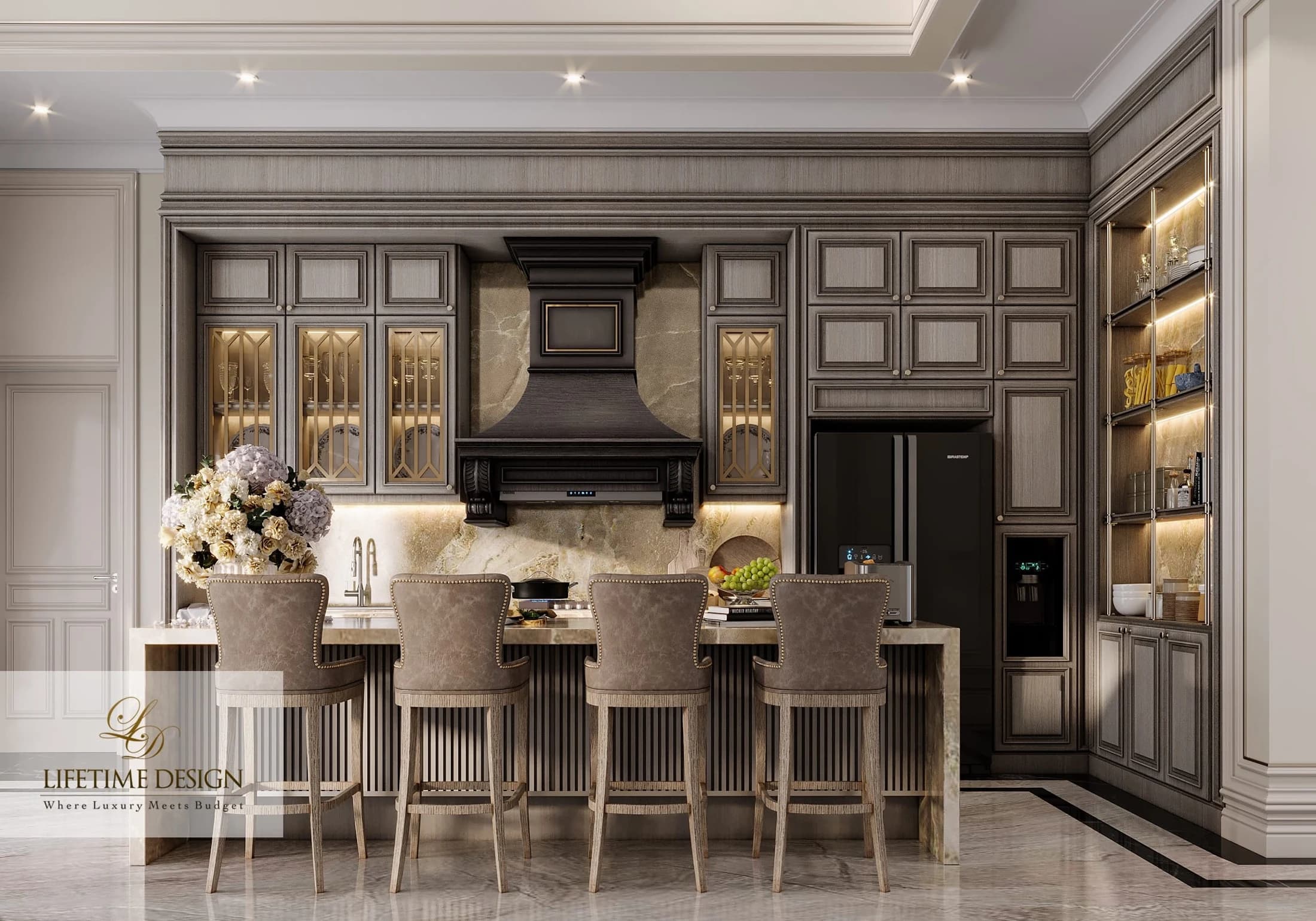 Interior dapur dan kabinet klasik modern oleh Lifetime Design